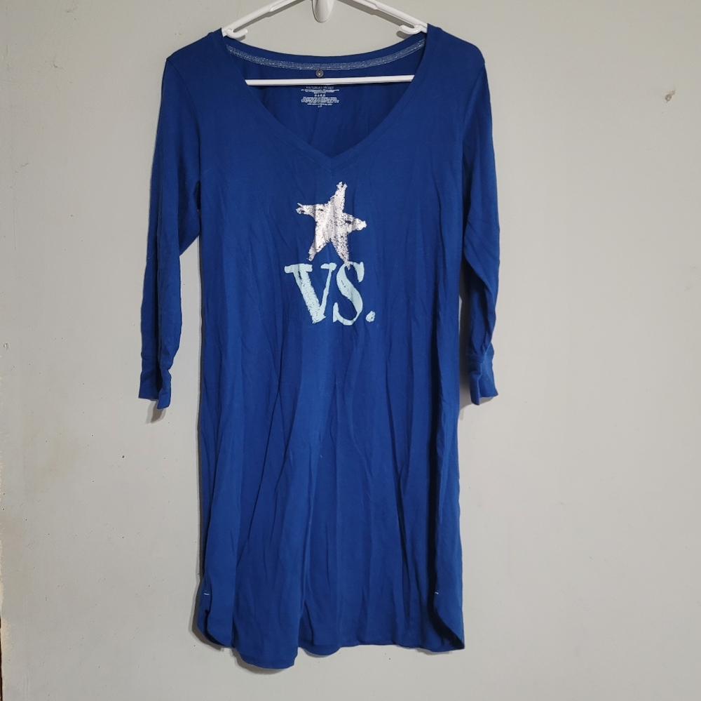 Victoria's Secret Royal Blue Nightgown with Star‎ Design